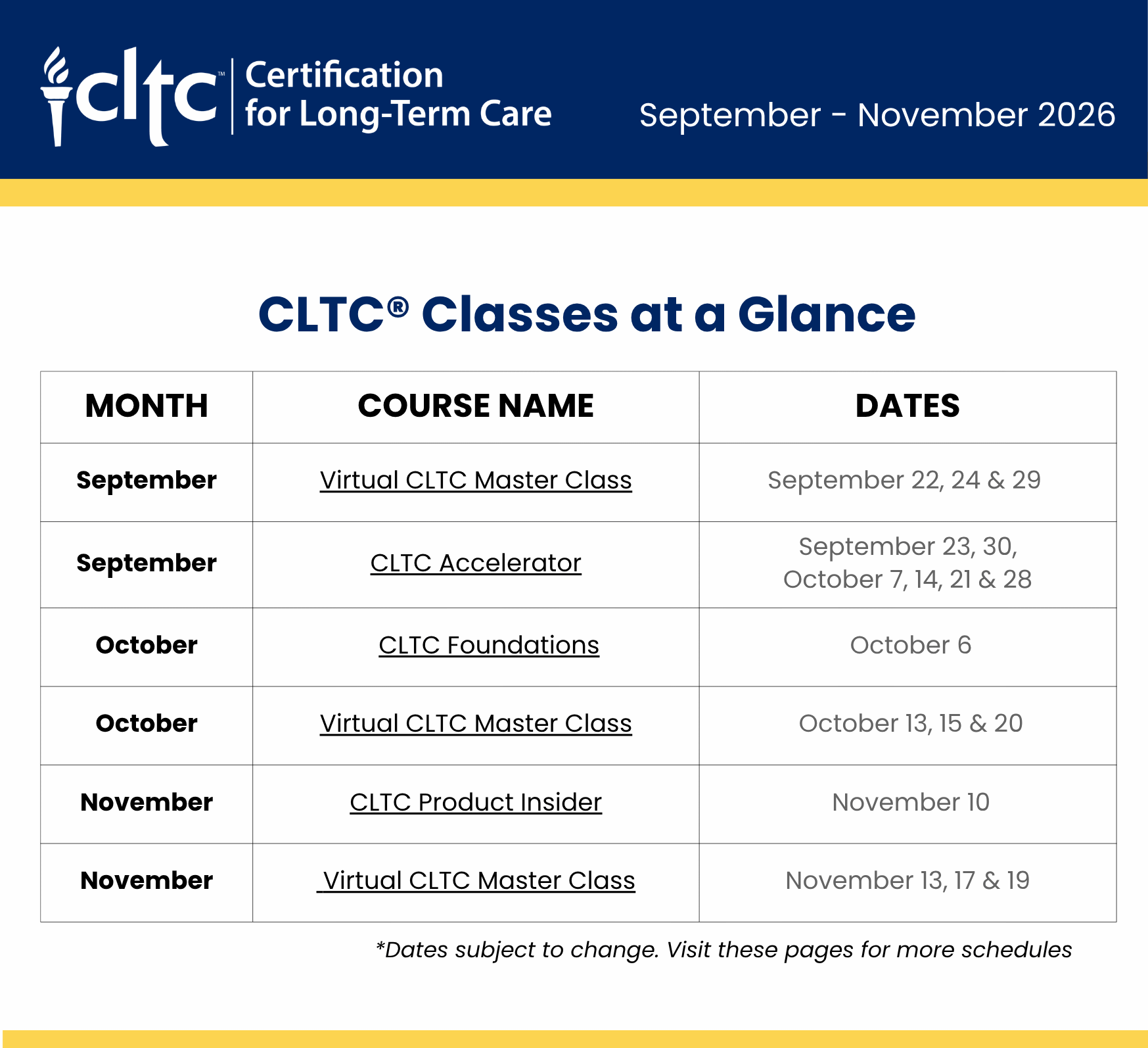 Upcoming Classes